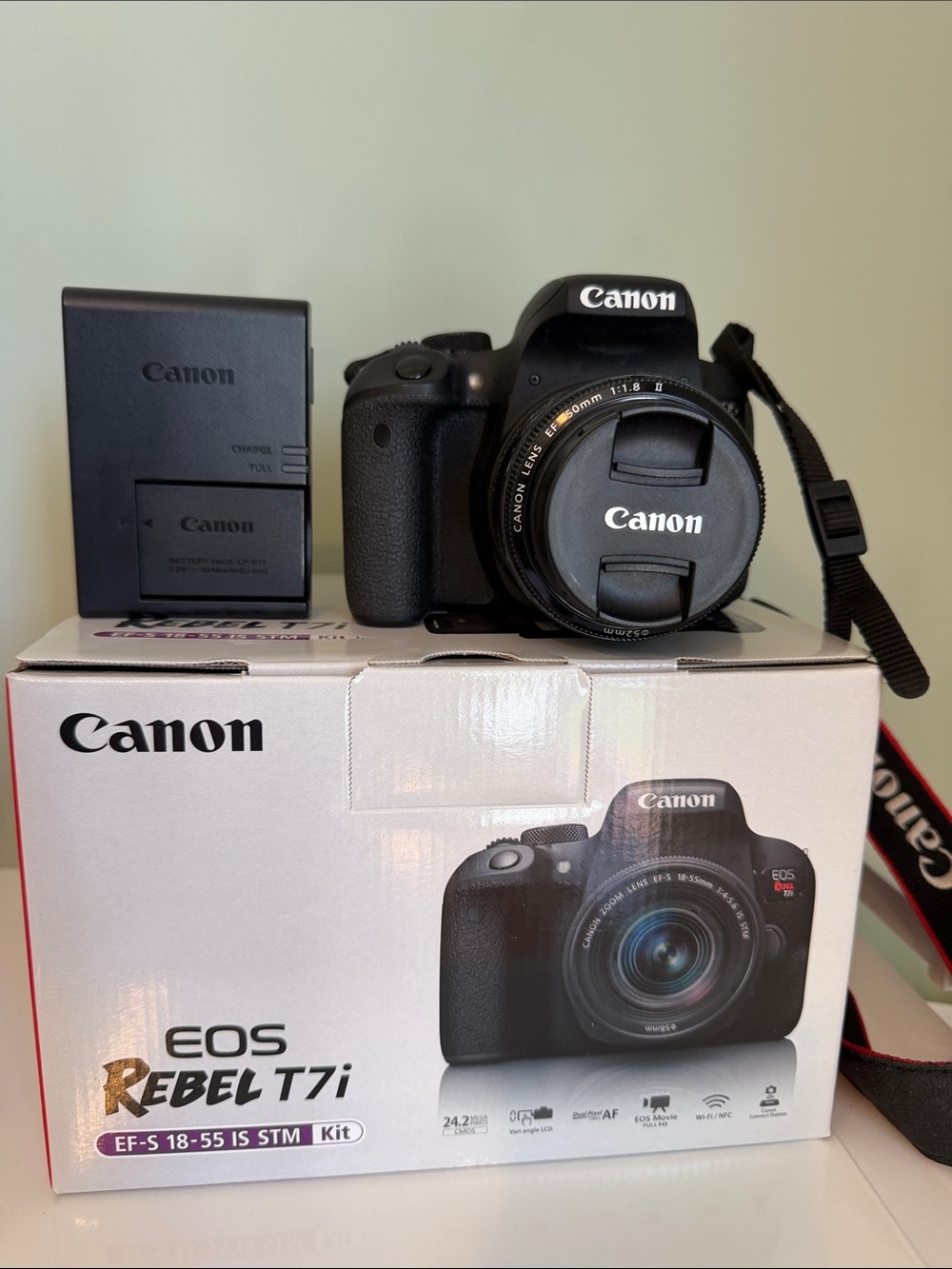 Canon EOS Rebel T7i DSLR Camera - Black